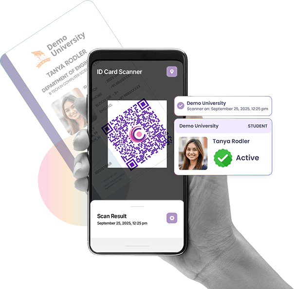 Digital ID authentication with dynamic QR codes