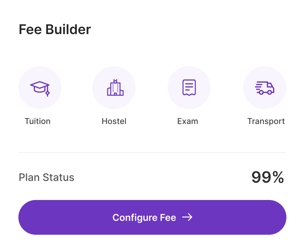 Set up fees for any program
