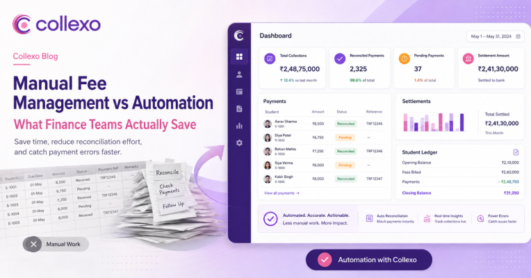 automated fee management dashboard showing reconciled student payments